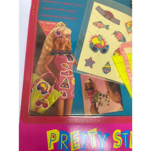 1992 Vintage Barbie Pretty Sticker Fashion Pack NEON OUTFIT NEW 4535 - Picture 4 of 6
